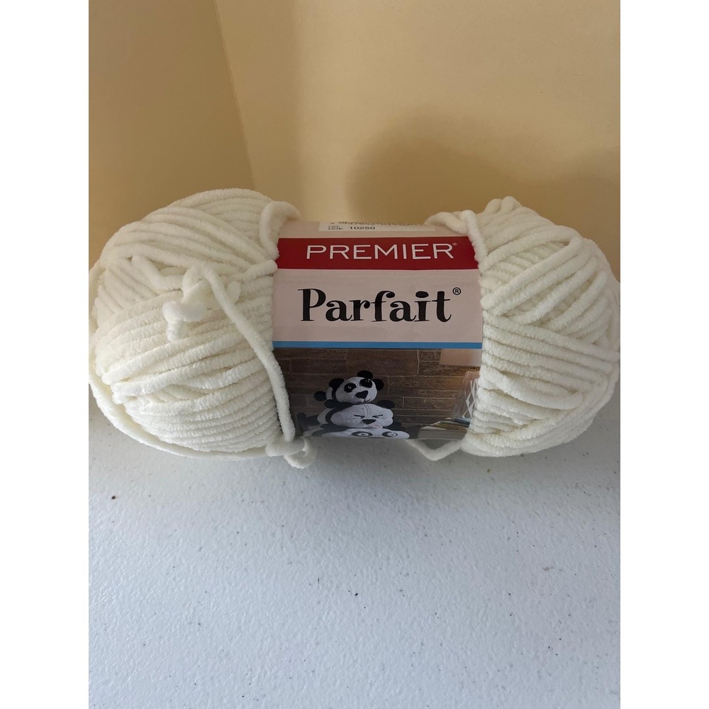 Premier Parfait Yarn Cream 30-1 Bulky 5 Polyester Chenille 192 Yards 10250